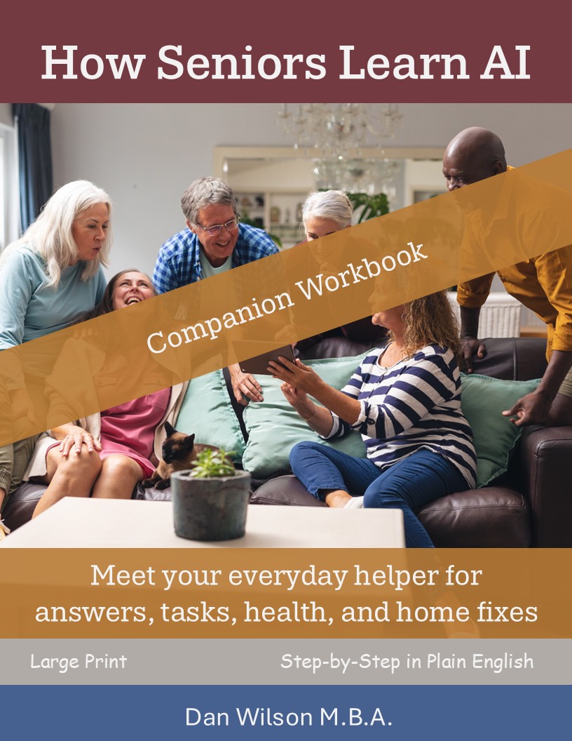 How Seniors Learn AI Companion Workbook large print cover